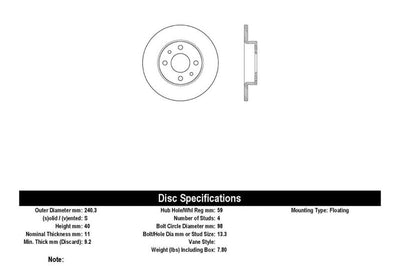 Stoptech StopTech Slotted & Drilled Sport Brake Rotor - Brakes Rotors Pads