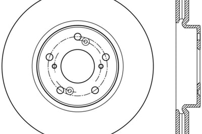 Stoptech StopTech Slotted & Drilled Sport Brake Rotor Front Left 13 Honda Accord - Brakes Rotors Pads