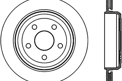 Stoptech StopTech Slotted Sport Brake Rotor 11-17 Jeep Grand Cherokee (Excludes SRT8) - Brakes Rotors & Pads