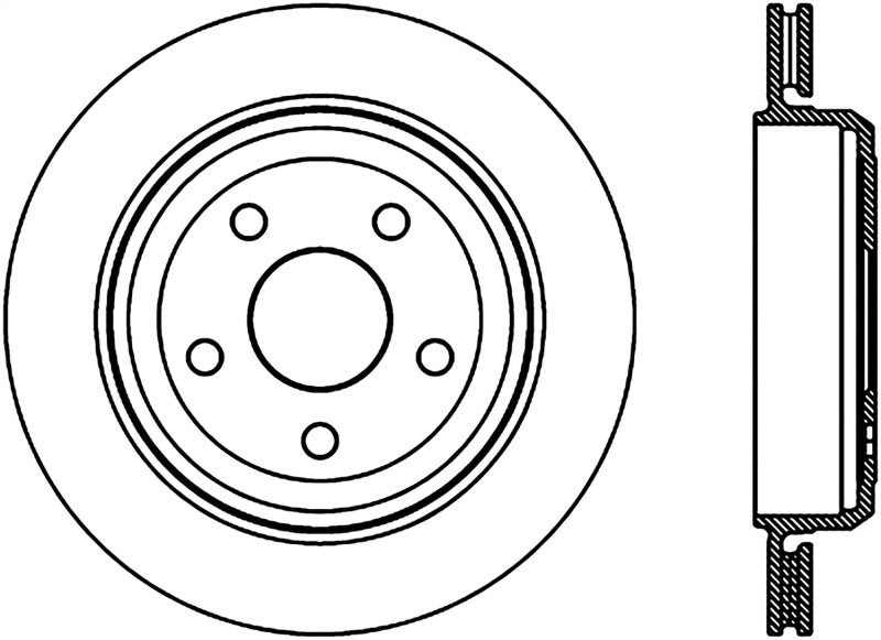 Stoptech StopTech Slotted Sport Brake Rotor 11-17 Jeep Grand Cherokee (Excludes SRT8) - Brakes Rotors & Pads