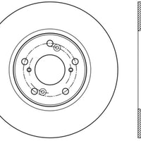 Stoptech StopTech Slotted Sport Brake Rotor 2014 Honda Accord V6 Front Left - Brakes Rotors & Pads