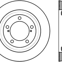 Stoptech StopTech Sport Slot 08-12 Toyota Sequoia / 07-12 Tundra Slotted Left Front CRYO Rotor - Brakes Rotors & Pads