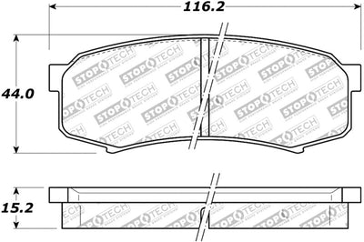 Stoptech StopTech Street Brake Pads - Rear - Brakes Rotors &