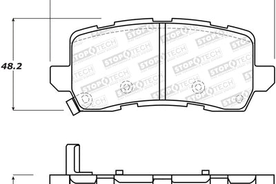 Stoptech StopTech Street Brake Pads - Rear - Brakes Rotors &