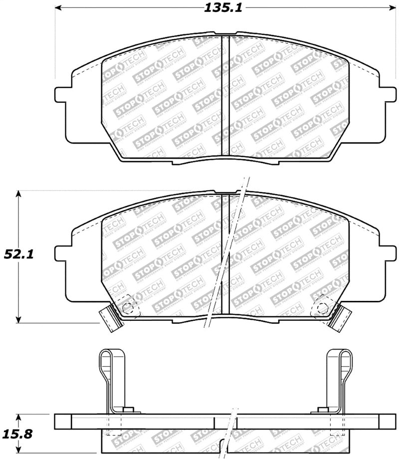 Stoptech StopTech Street Select Brake Pads - Front - Brakes Rotors &