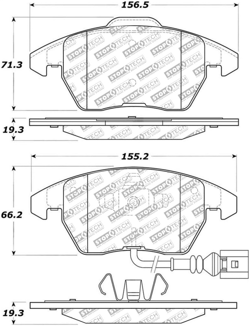 Stoptech StopTech Street Select Brake Pads - Front - Brakes Rotors &