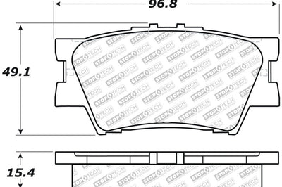 Stoptech StopTech Street Select Brake Pads - Rear - Brakes Rotors &