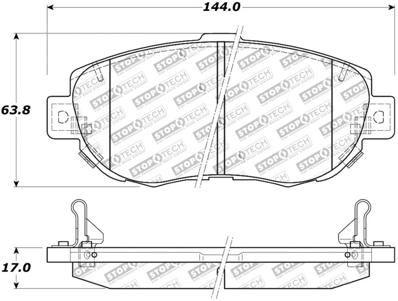 Stoptech StopTech Street Touring 00-05 Lexus IS 250/300/350 Front Brake Pads - Brakes Rotors &