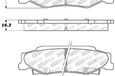 Stoptech StopTech Street Touring 04-08 Cadillac XLR/XLR-V Rear Brake Pads - Brakes Rotors &