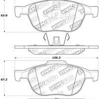 Stoptech StopTech Street Touring 04-09 Mazda 3 Front Brake Pads - Brakes Rotors &