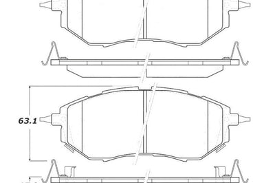 Stoptech StopTech Street Touring 05-08 Legacy 2.5 GT Front Brake Pads - Brakes Rotors &