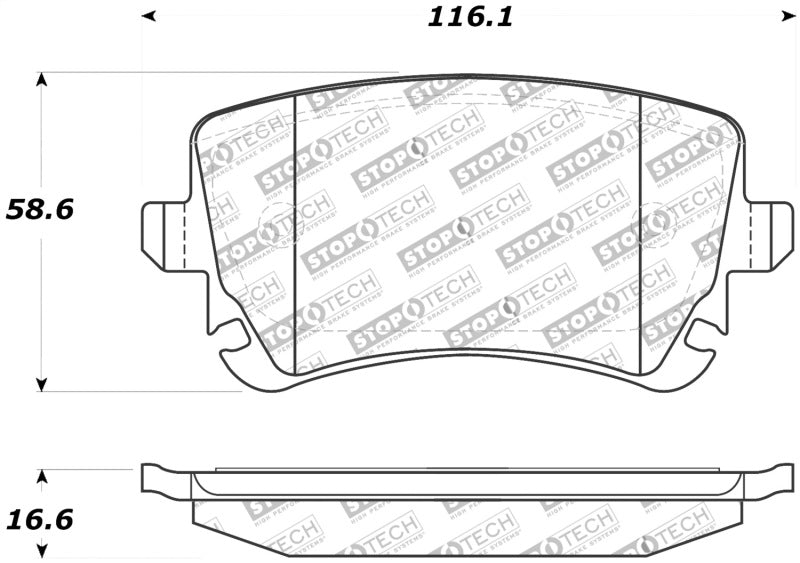 Stoptech StopTech Street Touring 07-09 Audi RS4 Rear Pads - Brakes Rotors &