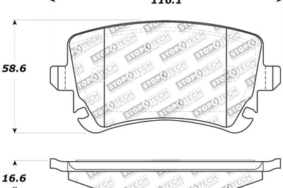 Stoptech StopTech Street Touring 07-09 Audi RS4 Rear Pads - Brakes Rotors &