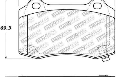 Stoptech StopTech Street Touring 10 + Camaro Rear Brake Pads - Brakes Rotors &