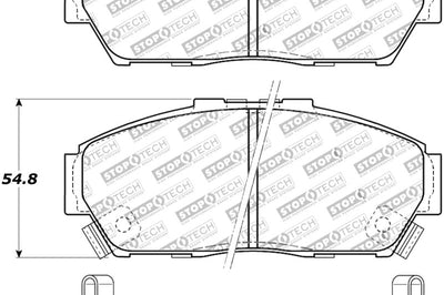 Stoptech StopTech Street Touring 93-95 Honda Civic Coupe Front Brake Pads - Brakes Rotors &