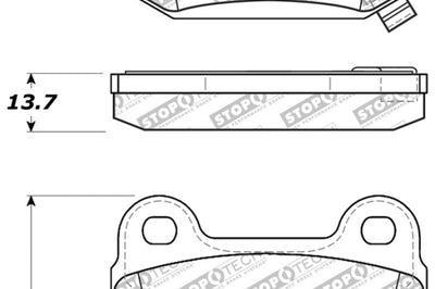 Stoptech StopTech Street Touring ST 22 2 Piston Rear Caliper Brake Pads Brakes Rotors &