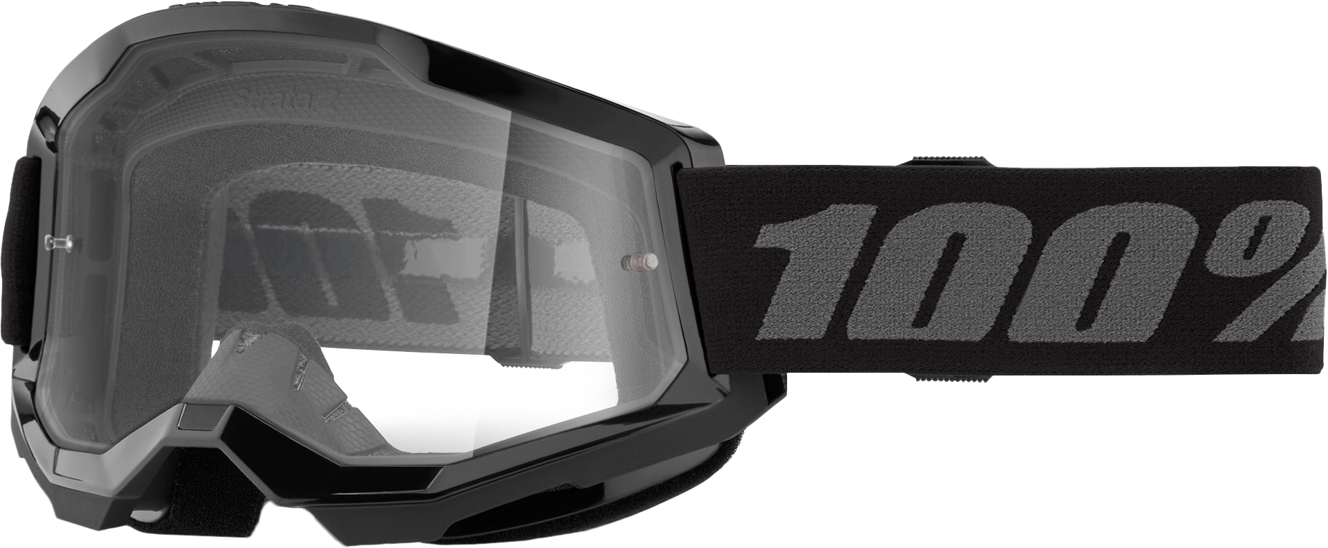 100-PERCENT Strata 2 Goggle Black Clear Lens - Eyewear