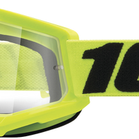 100-percent Strata 2 Junior Goggle Orange Clear Lens - Fluorescent Yellow - Apparel Collection