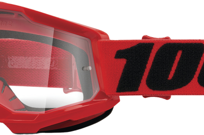 100-percent Strata 2 Junior Goggle Orange Clear Lens - Red - Apparel Collection