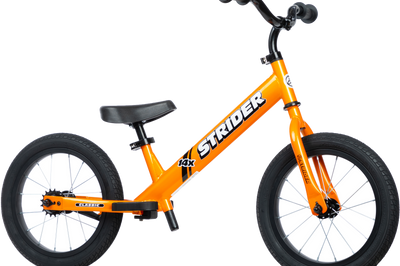 Strider 14x 2-In-One Kids Beginner Balance Sport Bike - Tangerine - Offroad Collection