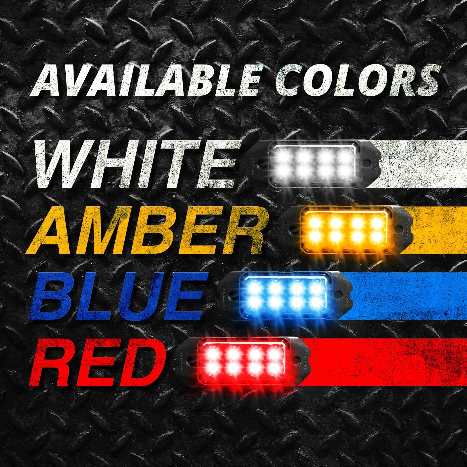 Xk Glow Strobe Pod Lights Traffic White 4pc - Atv Performance Products