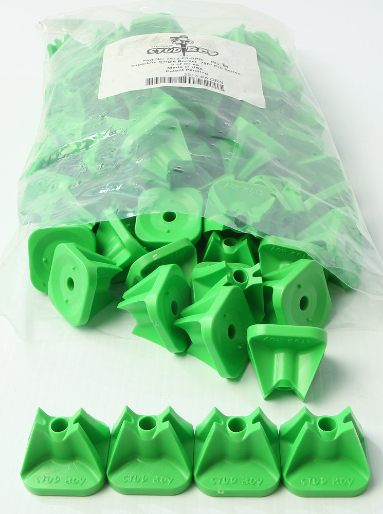 STUD BOY Super Lite Pro Series Single Backers.75’’ 84/Pk Green