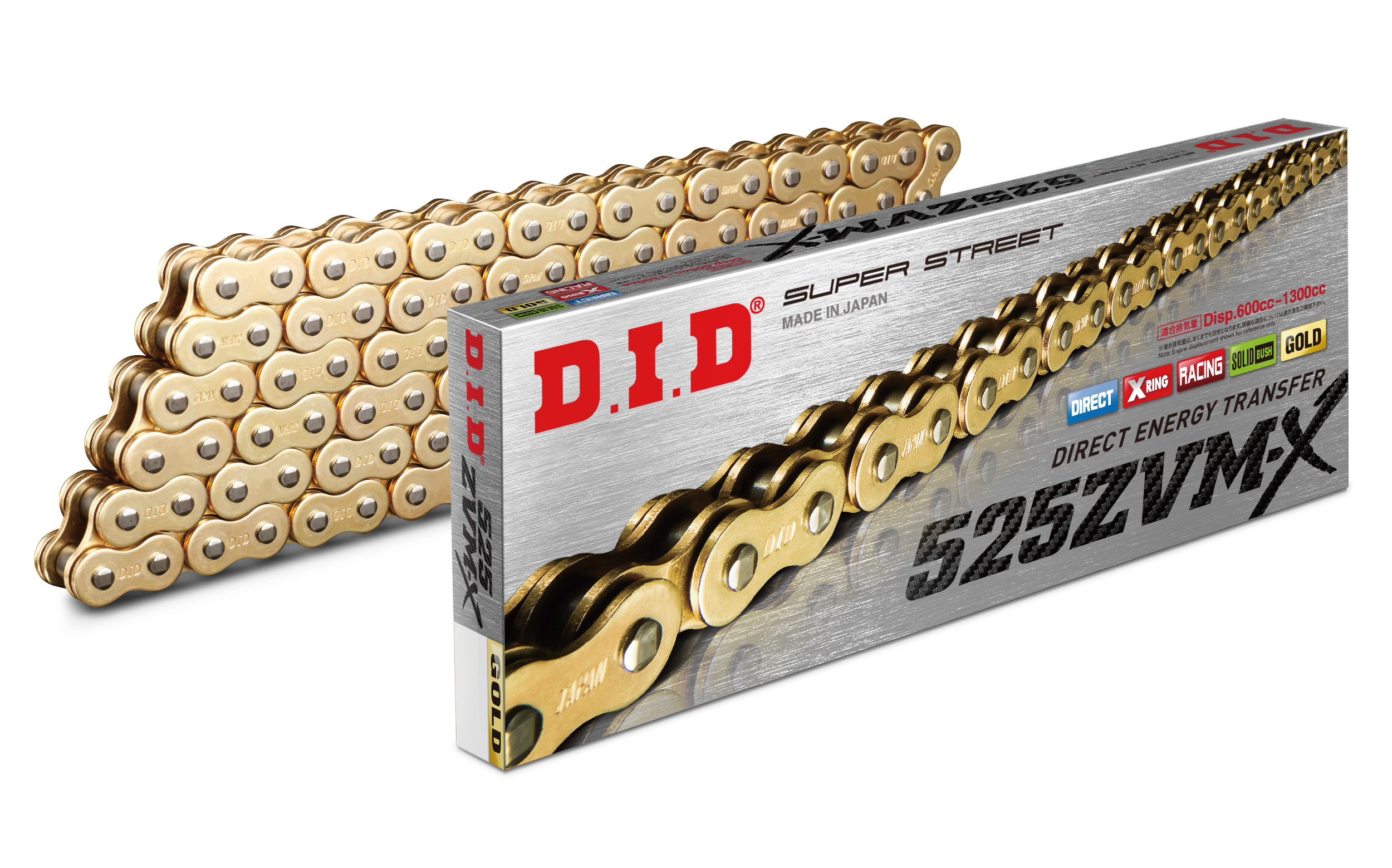 D.I.D Super Street 525zvmxg 100l X Ring Chain Gold