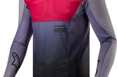 Alpinestars Supertech Dade Jersey Light Blue Xl - Iron/Red Berry / Large - Apparel Collection