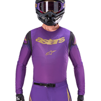 Alpinestars Supertech Le Champ Jersey Ultraviolet/gold/black Xl - Ultra Violet/Gold/Black / 2X-Large