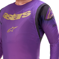 Alpinestars Supertech Le Champ Jersey Ultraviolet/gold/black Xl - Ultra Violet/Gold/Black / 2X-Large