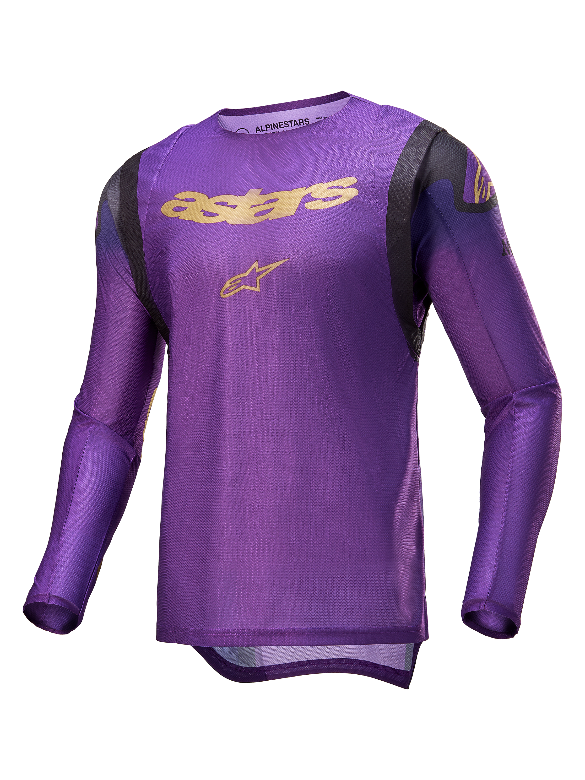 Alpinestars Supertech Le Champ Jersey Ultraviolet/gold/black Xl - Ultra Violet/Gold/Black / 2X-Large