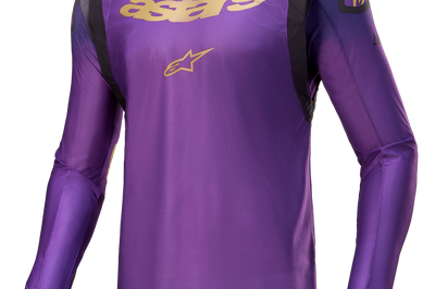 Alpinestars Supertech Le Champ Jersey Ultraviolet/gold/black Xl - Ultra Violet/Gold/Black / 2X-Large