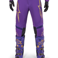 Alpinestars Supertech Le Champ Pants Ultraviolet/gold/black Sz 40 - Ultra Violet/Gold/Black / US 38