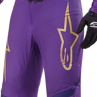 Alpinestars Supertech Le Champ Pants Ultraviolet/gold/black Sz 40 - Ultra Violet/Gold/Black / US 38