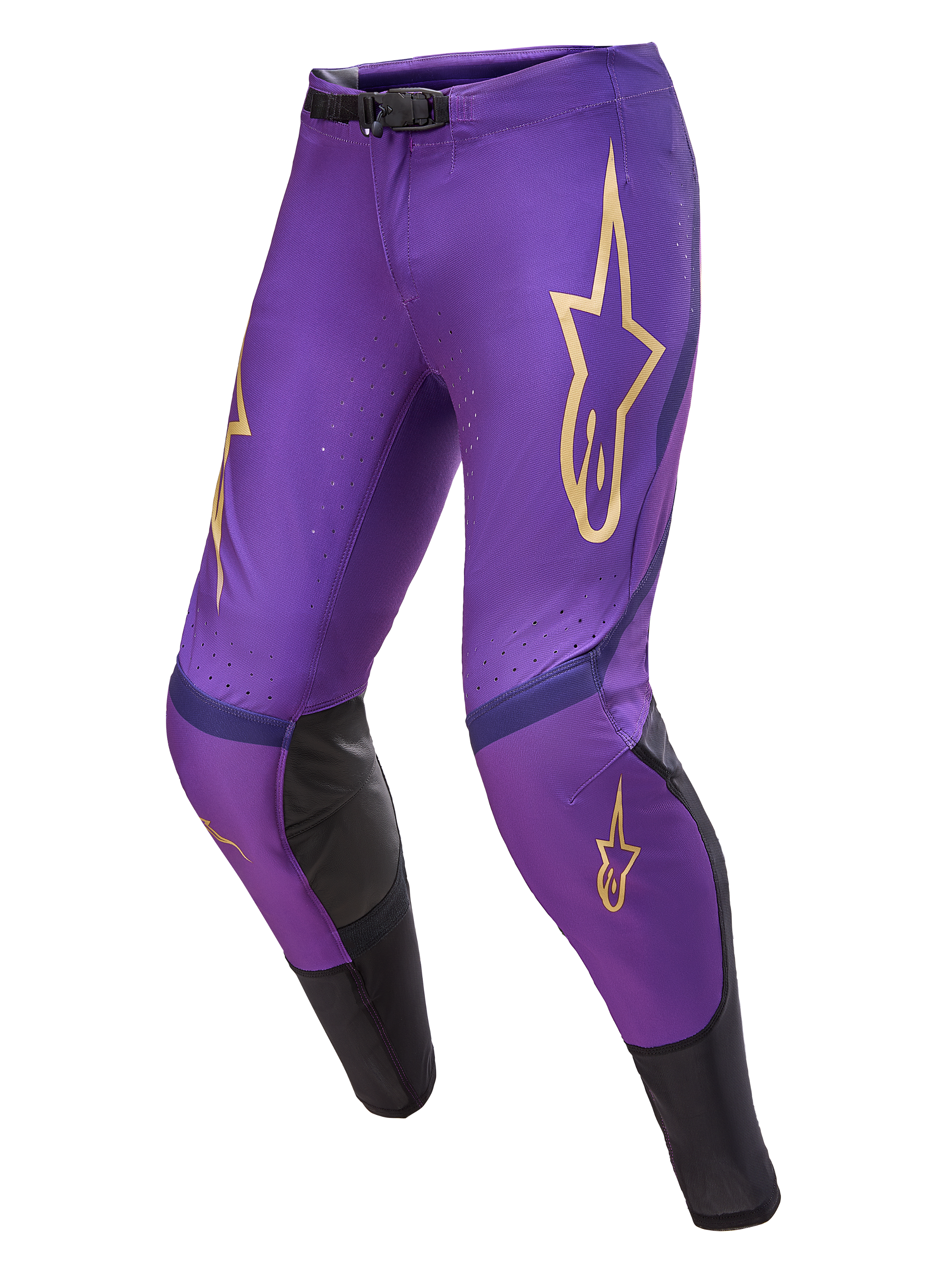 Alpinestars Supertech Le Champ Pants Ultraviolet/gold/black Sz 40 - Ultra Violet/Gold/Black / US 38