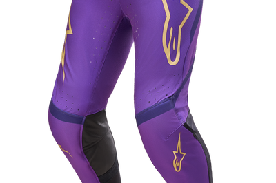 Alpinestars Supertech Le Champ Pants Ultraviolet/gold/black Sz 40 - Ultra Violet/Gold/Black / US 38