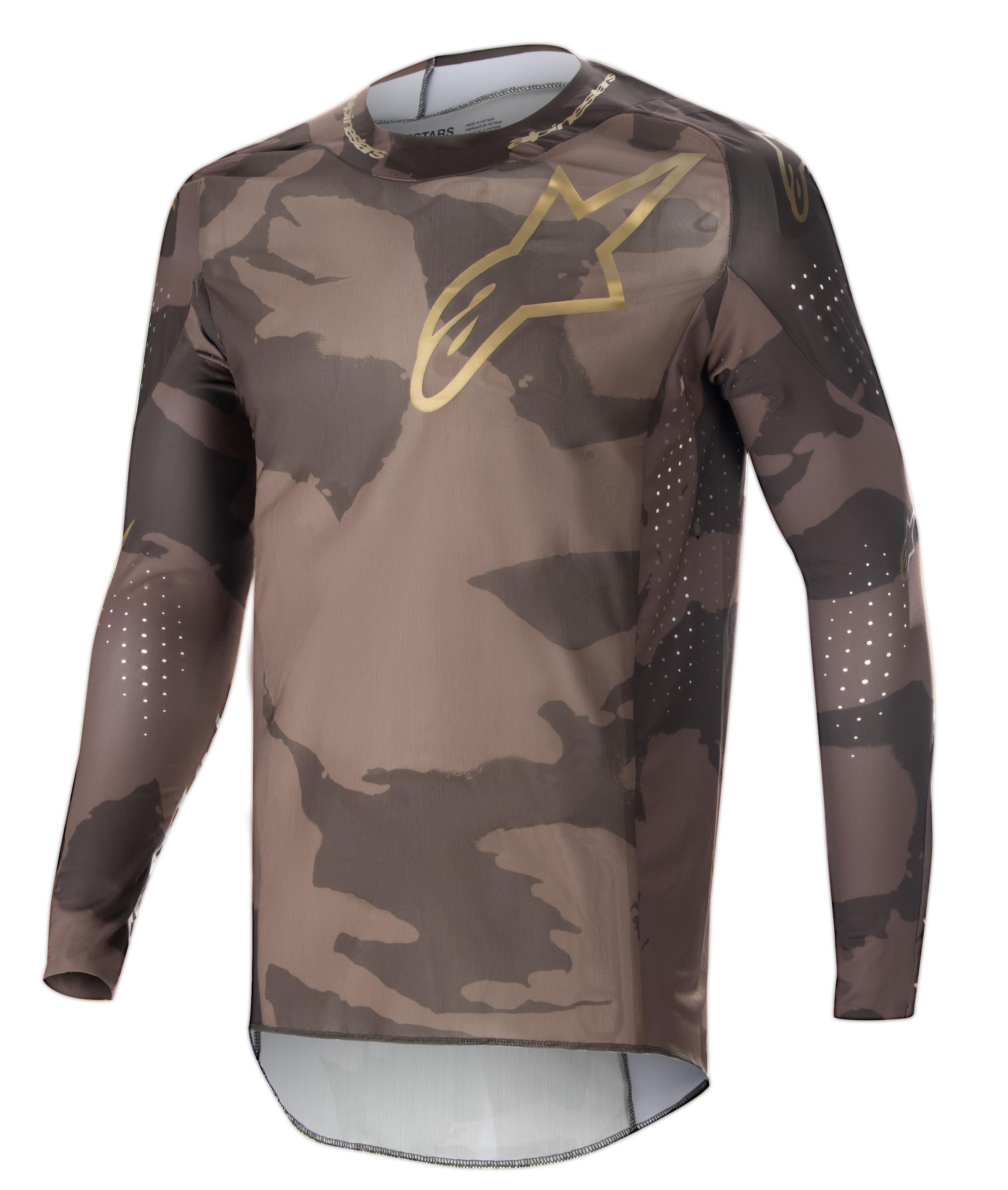 Alpinestars Supertech Le Squad 23 Jersey Dark Brown/kangaroo Gold Xl - Brown/Kangaroo / Medium