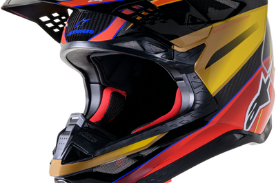 Alpinestars Supertech S-m10 Ampress Helmet Black/orange Glossy Xs - Bicycle Collection