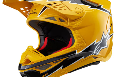 Alpinestars Supertech S-m10 Ampress Helmet Black/orange Glossy Xs - Bicycle Collection
