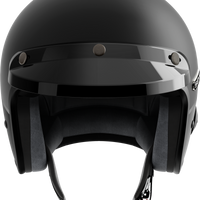 SENA Surge Open Face Helmet W/Mesh Matte Black/Glossy Black Md