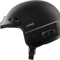 SENA Surge Open Face Helmet W/Mesh Matte Black/Glossy Black Xl