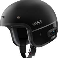 SENA Surge Open Face Helmet W/Mesh Matte Black/Glossy Black Xl