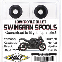 Bolt Swingarm Spools Black - Silver - Street Collection