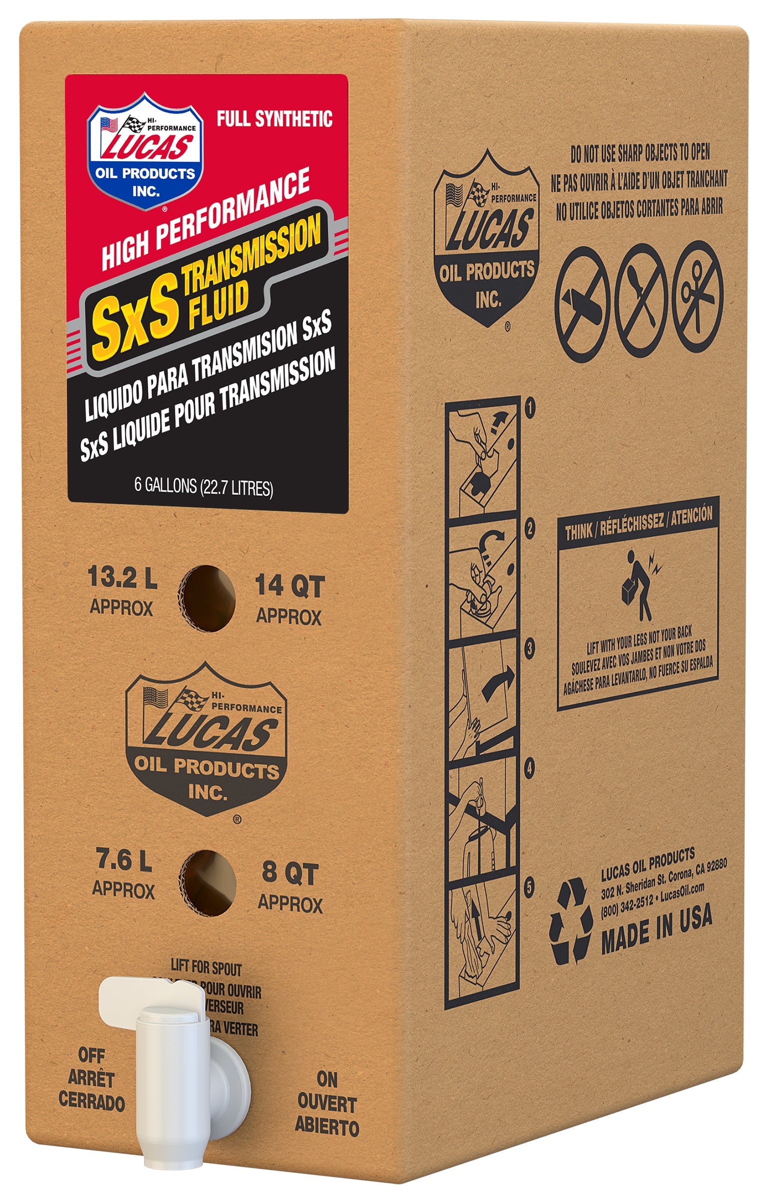 Lucas Sxs Synthetic Transmission Oil 6 Gal Bib - Tires & Wheels