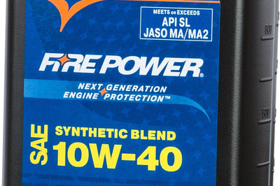 Fire Power Synthetic Blend 4-stroke Oil 10w-40 Qt 12/case - Watercraft Collection