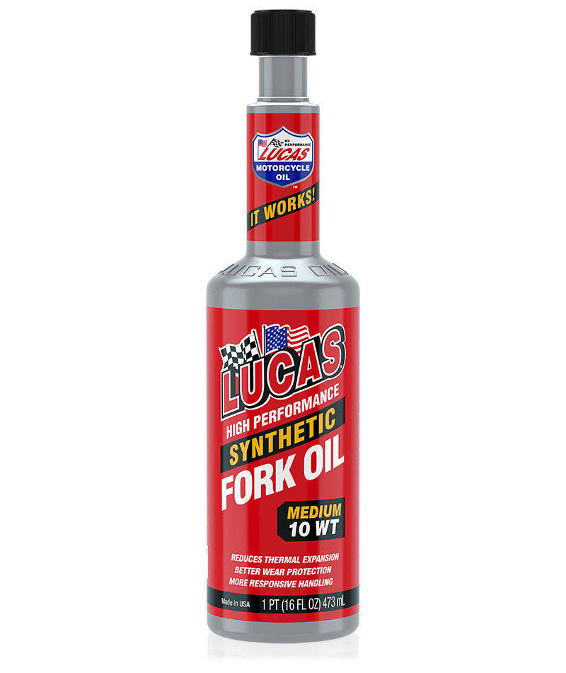 Lucas Synthetic Fork Oil 10wt 16oz - Harddrive Products