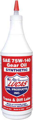Lucas Synthetic Gear Oil 75w-140 Qt - Watercraft Collection