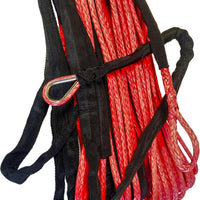 Open Trail Synthetic Winch Rope 1/4’’ Diameter X 50 Ft. Black - Blue - Atv Performance Products