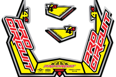 Pro Circuit T-4s Sticker Kit Replacement Muffler Stickers - Offroad Collection