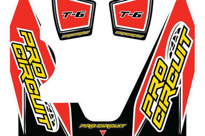 Pro Circuit T-6 Wrap/end Cap Decal Yz450f Replacement Muffler Stickers - Offroad Collection